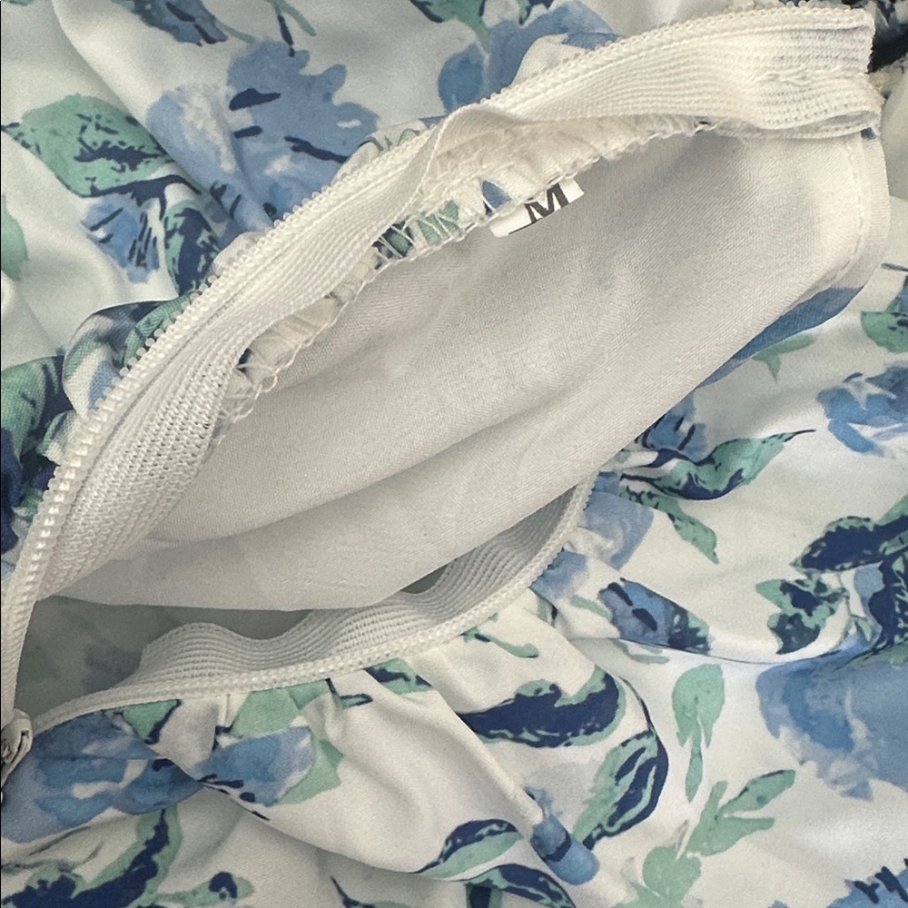Floor Length Blue Floral Halter Maxi Dress - Picture 6 of 6